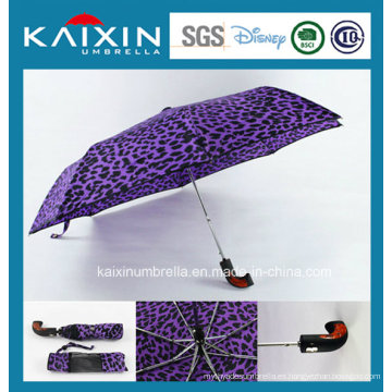 Personalizado Color Promocional Auto Abrir y Cerrar paraguas plegable